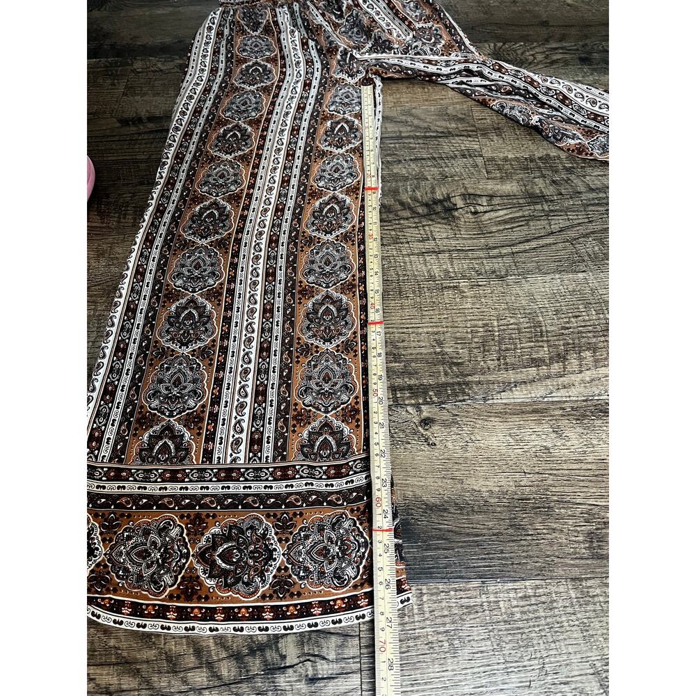 Casual Boho Pull on  Flare Leg Palazzo Pants - Size M - Picture 5 of 7